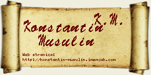 Konstantin Musulin vizit kartica